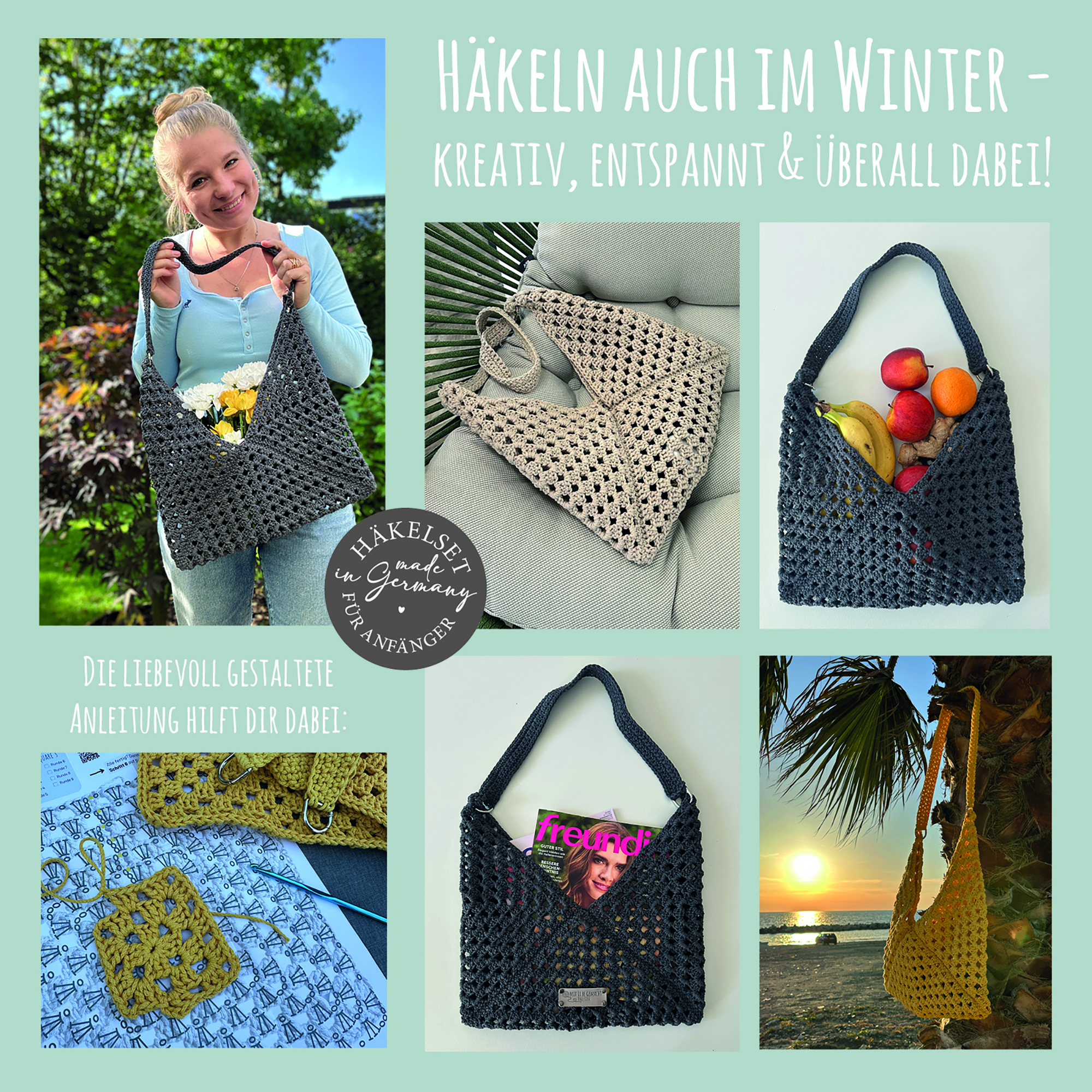 Häkelset Granny Square Tasche - Image 7