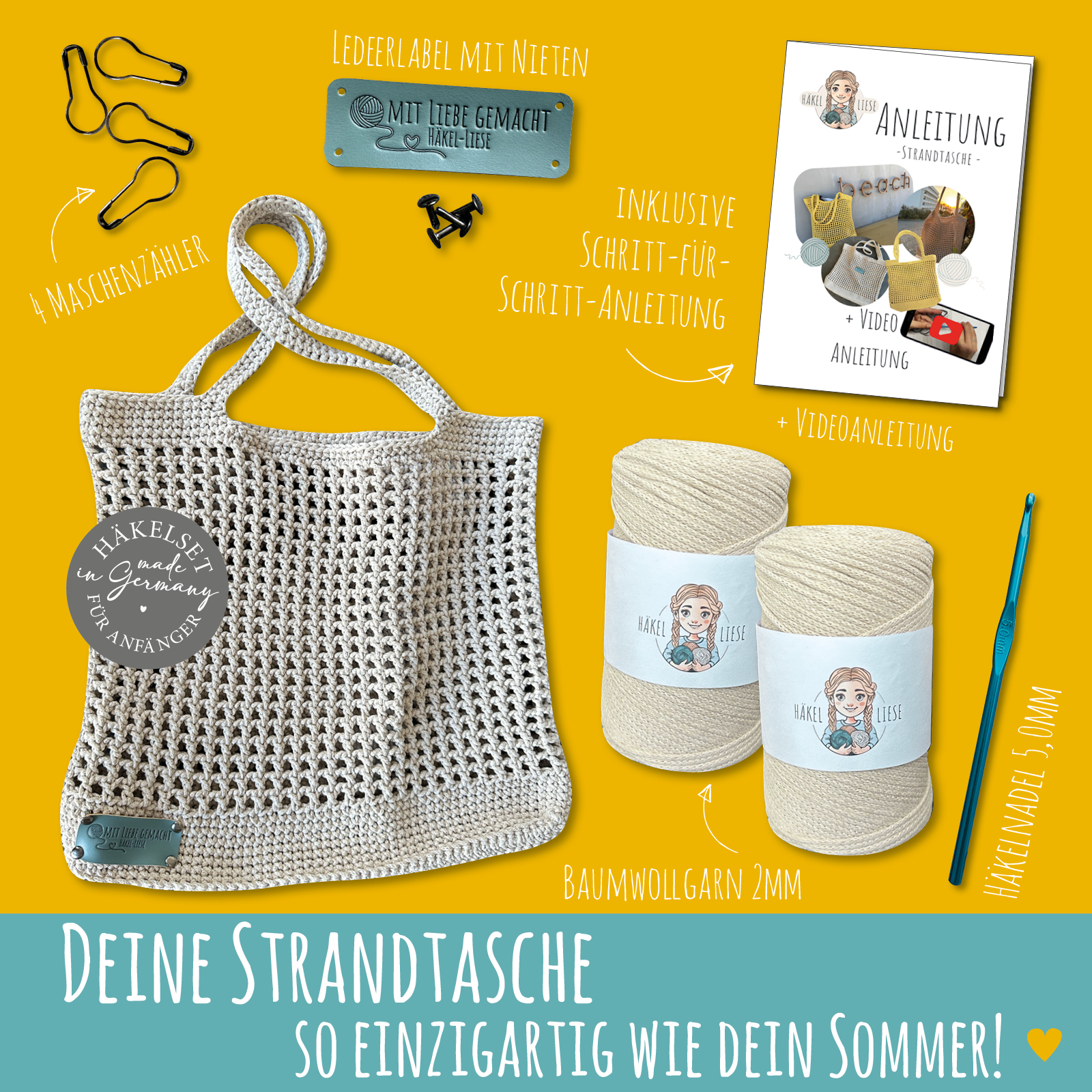 Häkelset Strandtasche_Netztasche - Image 3