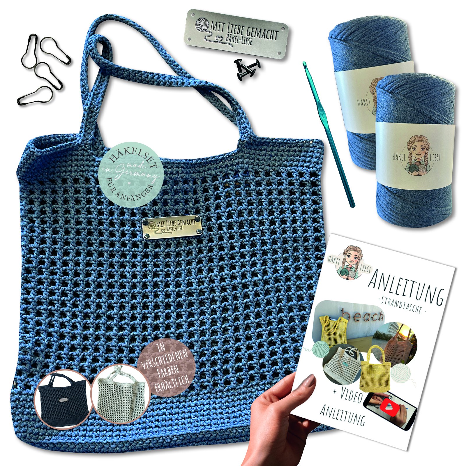 Häkelset Strandtasche_Netztasche