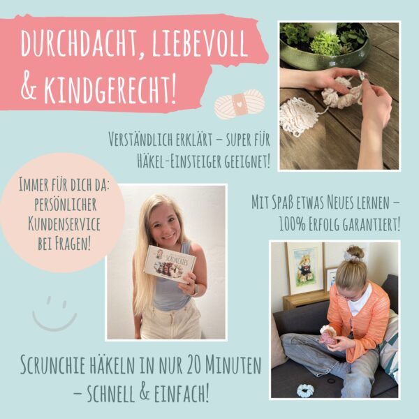 Häkelset für Kinder - Scrunchies