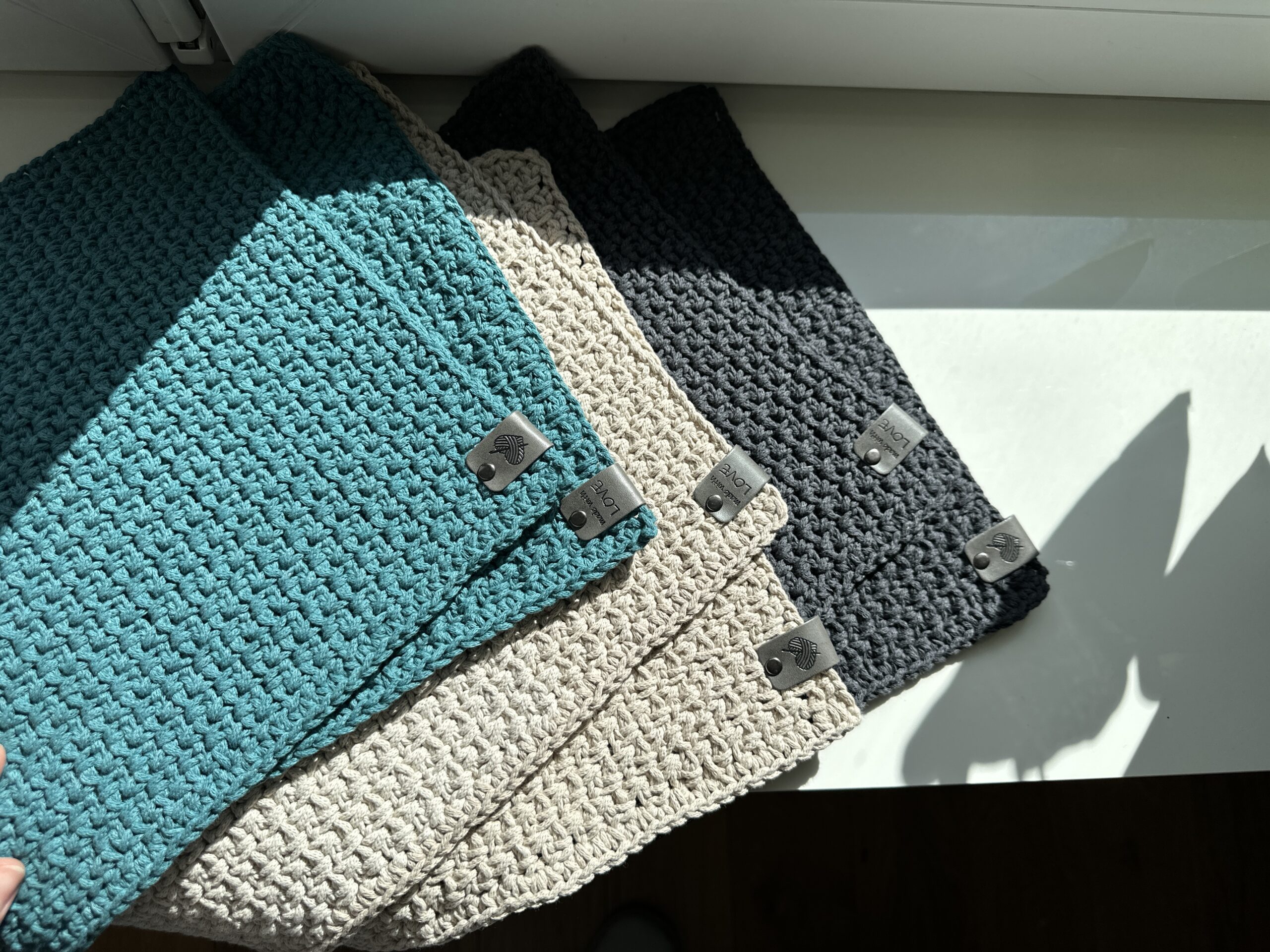 Platzsets drei Farben