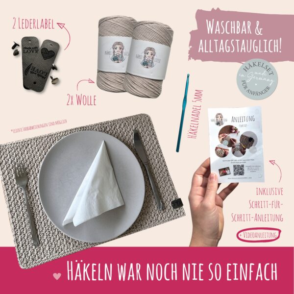 Häkelset für Anfänger - Platzsets
